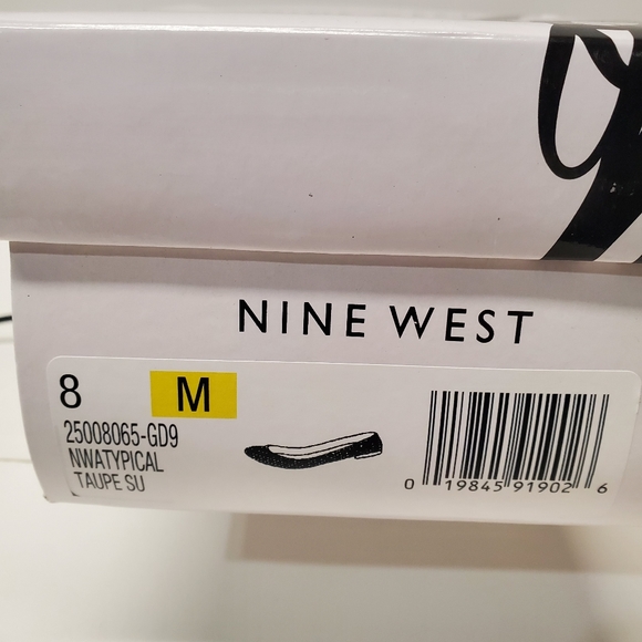 Nine west round toe cut-out slip on Taupe Suede ballet flat - Picture 8 of 13